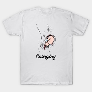 Carrying Pregnant Woman Anatomy - Medical Student in Medschool T-Shirt